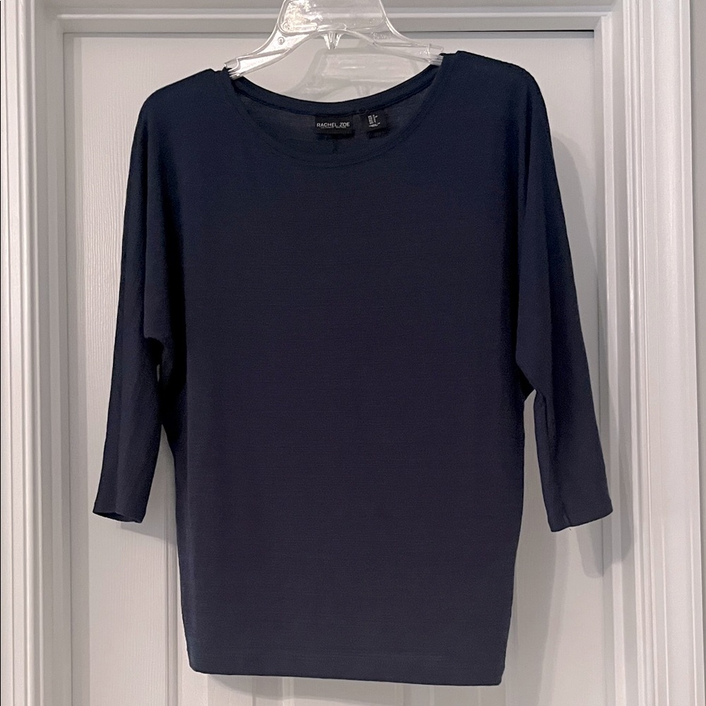 Rachel Zoe midnight blue top 3/4 sleeves size S EUC